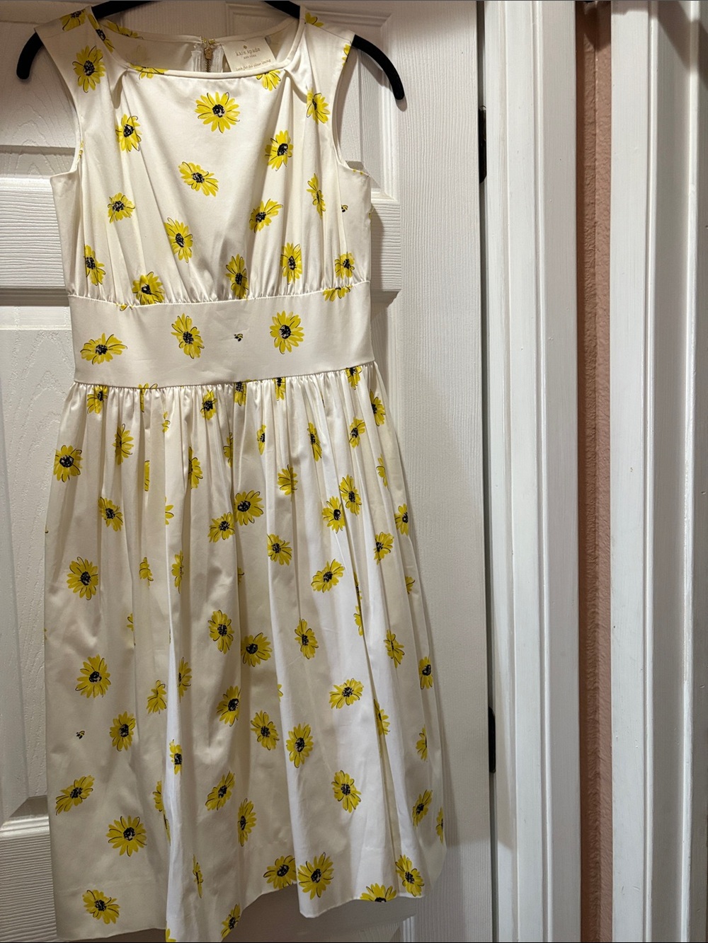 kate spade Cream Dress with Yellow Daisy Print